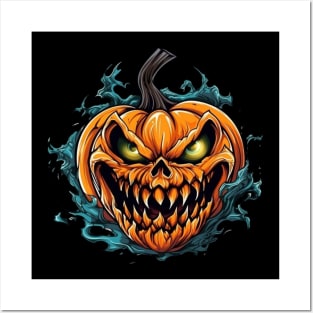 Halloween Horror Pumpkin Posters and Art